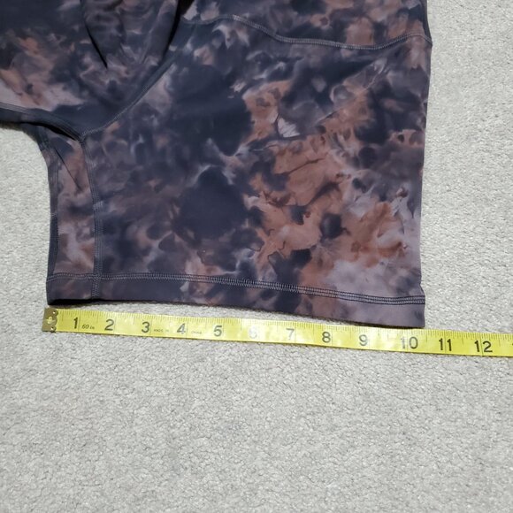 LULULEMON Align Bike Short 6" Diamond Dye Graphite Grey Pink Pastel Women's 14 - Picture 12 of 12